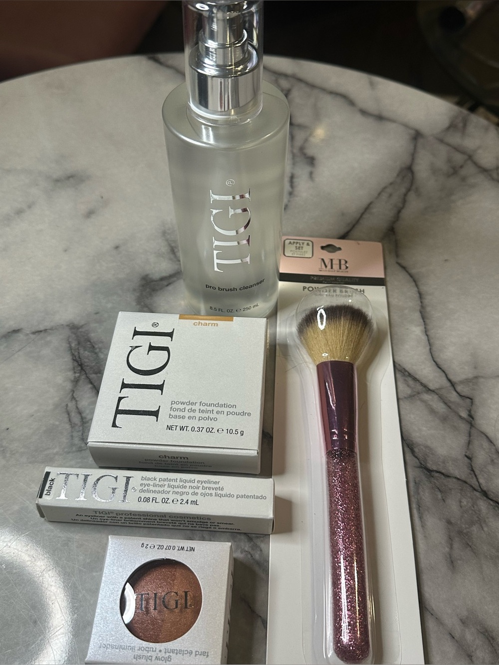 TIGI Clear & Silver Pro Brush Cleanser Bottle